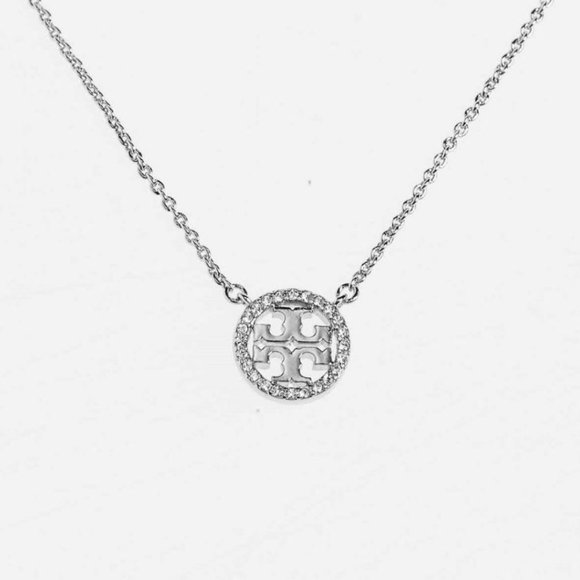 Tory Burch Jewelry Tory Burch Silver Crystal Pav Necklace Poshmark